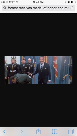 Forrest receives medal of honor