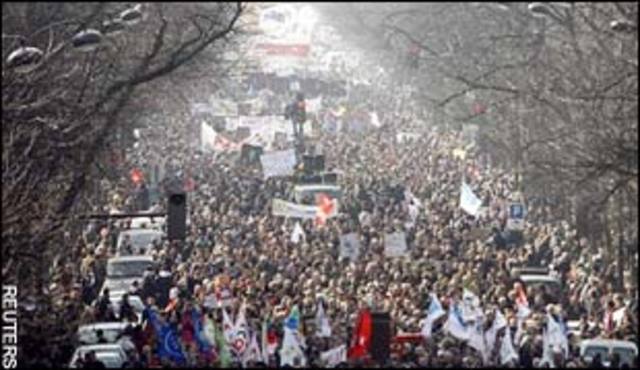 Student strike in France