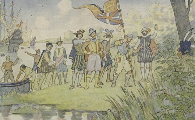 English Settlers Reach Chesapeake (Virginia)