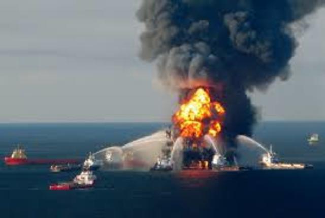 BP oil drill explodes