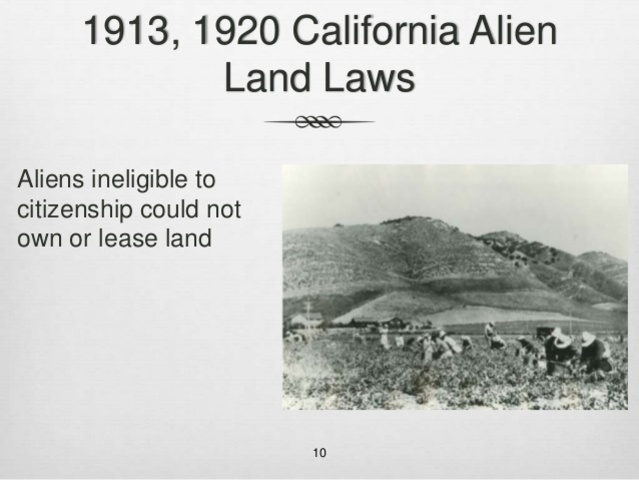 The California Alien Land Law