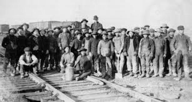 Two thousand Chinese railroad workers strike for a week.