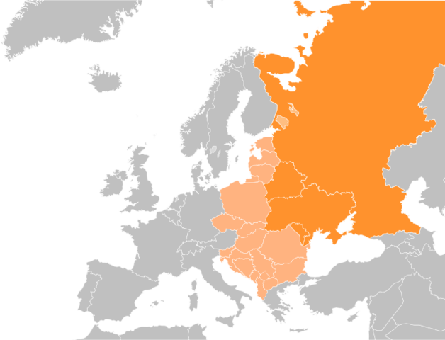 Nuevos paises que surgen en Europa Oriental