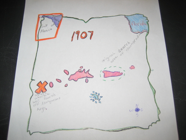 The Atocha search map