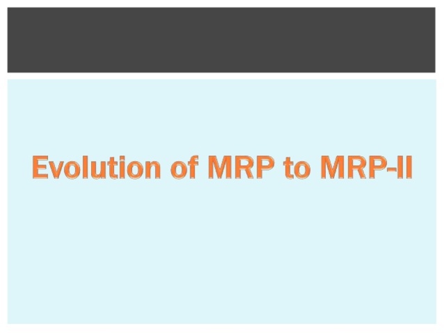MRP II
