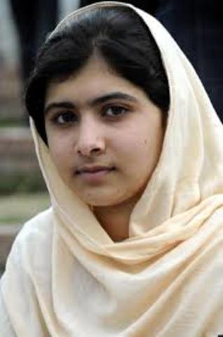 Malala Yousafzai is shot by Taliban
