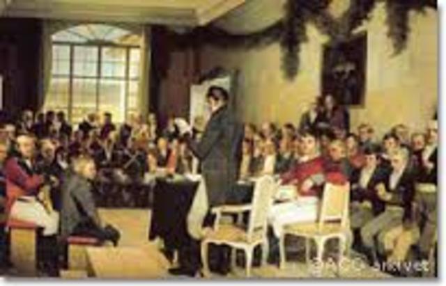 Grunnloven blir undertegnet