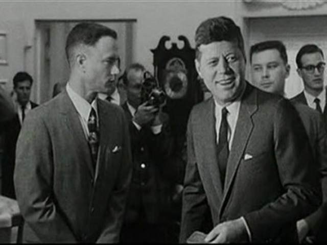 all american team meets president john f. kennedy