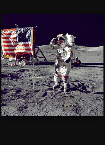 U.S lands on the moon