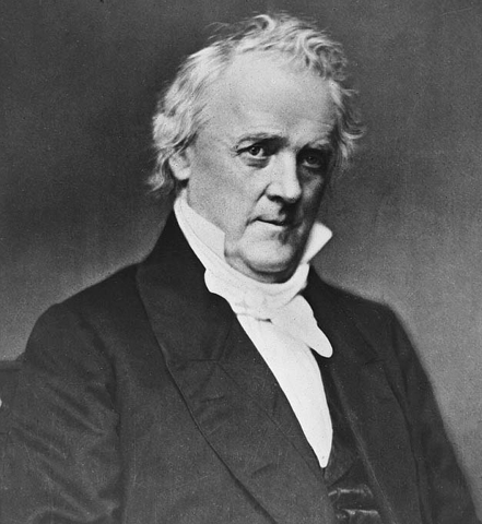 James Buchanan is elected as president