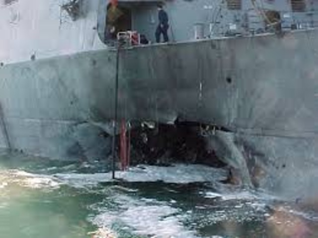 USS warship cole is attacked