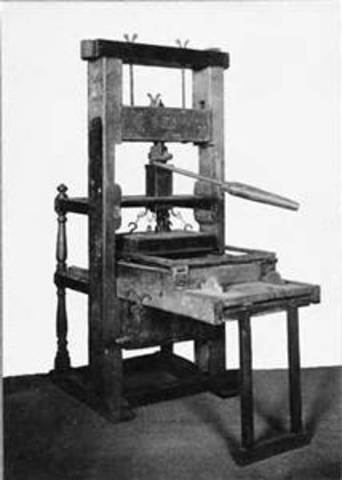 Gutenberg invented the printing press in 1439