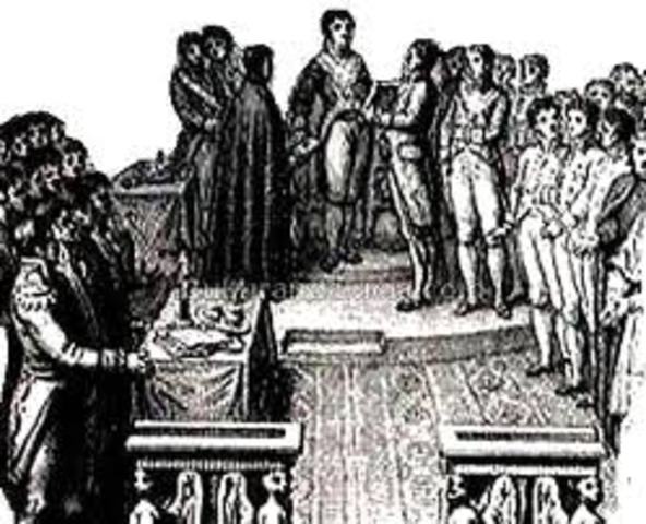 El Rey se ve obligado a jurar la Constitucion