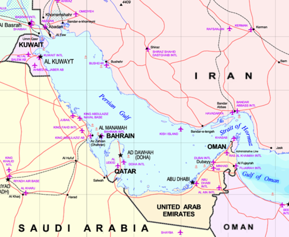 Oil was also found in the Persian Gulf