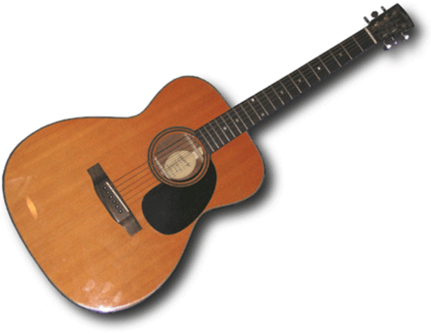 Victor learns how to play guitar