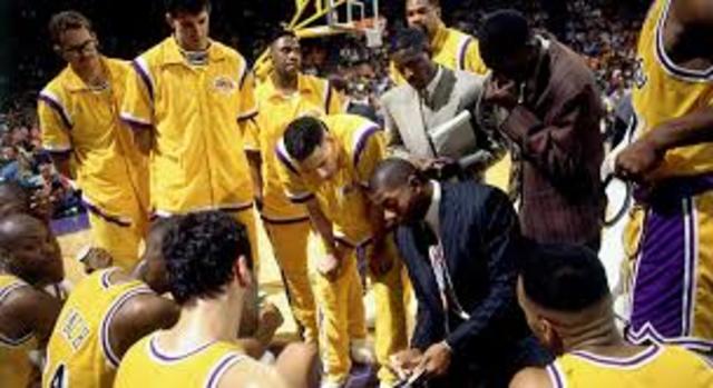 Johnson was head coach of the Lakers