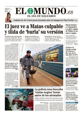 Prisión para Jaume Matas eludible bajo fianza de tres millones de euros.