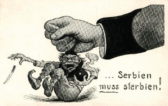 Austria-Hungary makes an Ultimatum to Serbia.