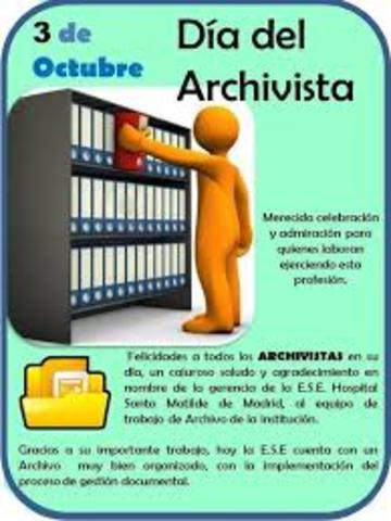 Día Nacional de los Archivos y del Archivista. Decreto 3666