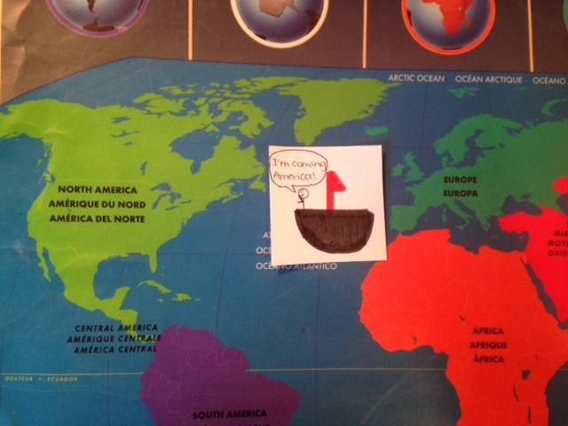 Columbus sailed to America