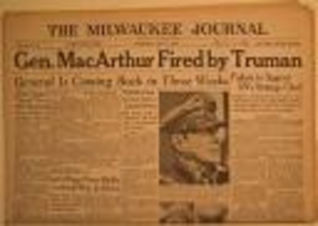 General Douglas MacArthur is fired.