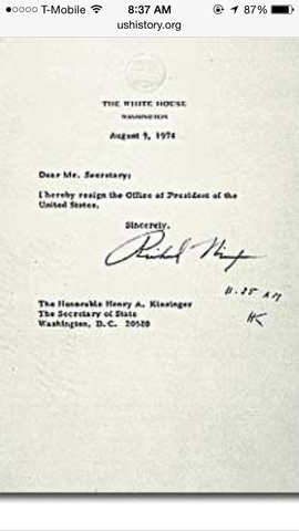 President letter