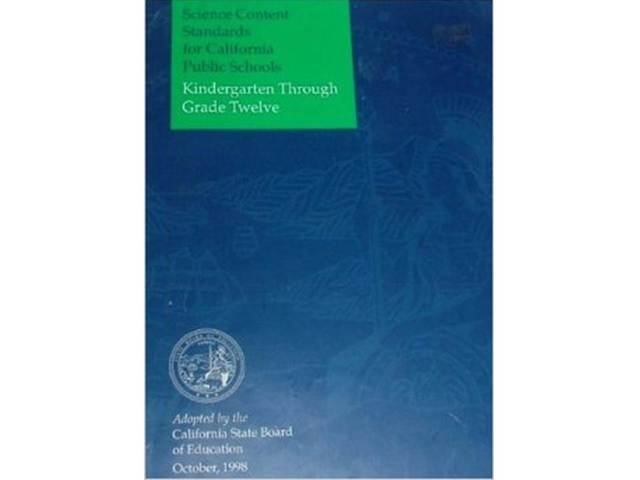 California Science Standards Published