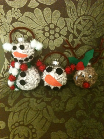 We made our own ornaments