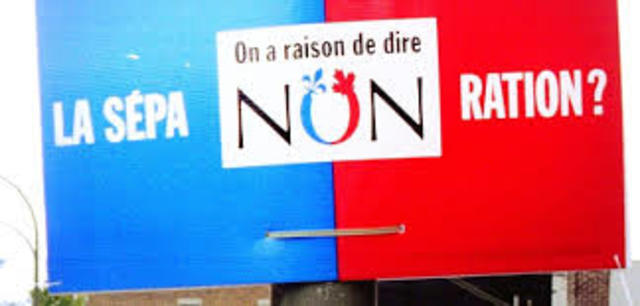 Quebec refuses to sign the constitution