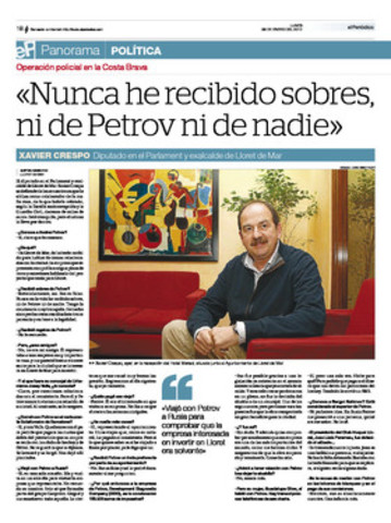 Xavier Crepo: &quot;No he cobrado ni un sobre ni un euro&quot;