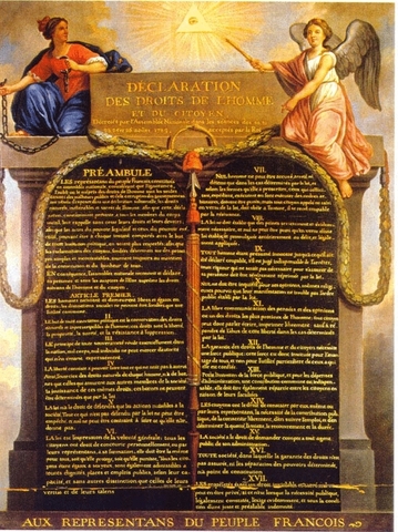 Le déclaration des droits de l'homme et du citoyen