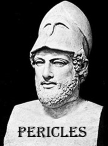 Pericles leads the Athenian government. Acouncil of 500 is chosen by lottery from among all male citizens over the age of 30: they serve as the decision makers for a term of one k year, to a maximum of two terms. The assembly of all Greek Citizens
