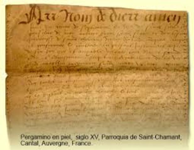 el papel suplanta al pergamino en europa