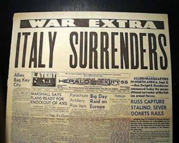 Italy surrenders