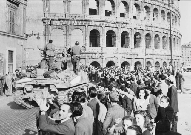 Allied troops liberate Rome.