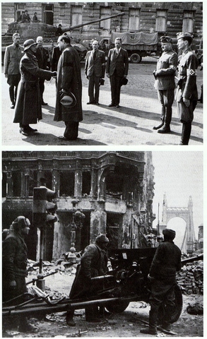 The Hungarian fascists prevent the Hungarian government for surrender to the Soviets.