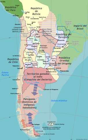 Mitre incorpora mediante la ley 28 a la jurisficción de la Nación a todos aquellos territorios que no comprendían las jurisdicciones de las provincias existentes.