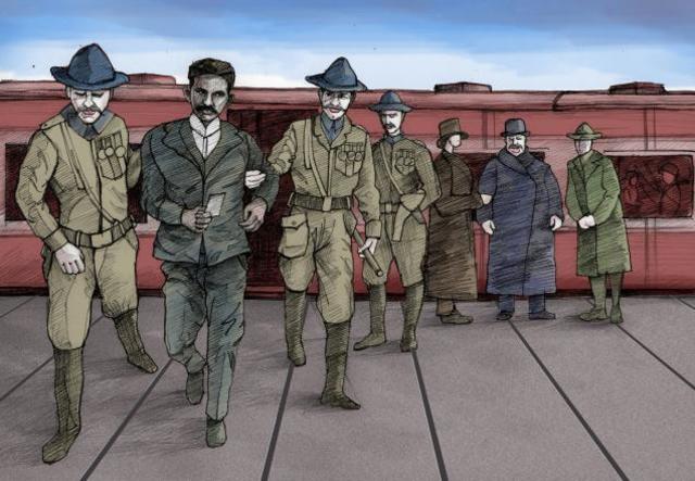 Ghandi has been kicked out of the train