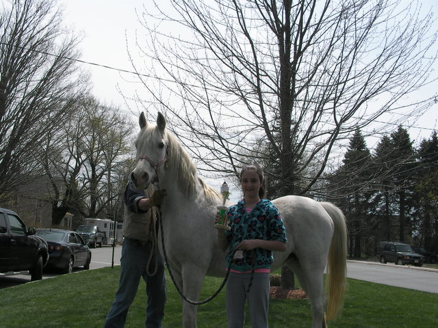 Gané mi primer trofeo con mi caballo.