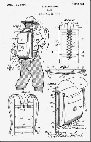 Lloyd F. Nelson patented the Trapper Nelson backpack