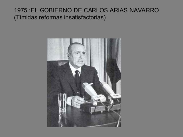 El Gobierno de Carlos Arias Navarro