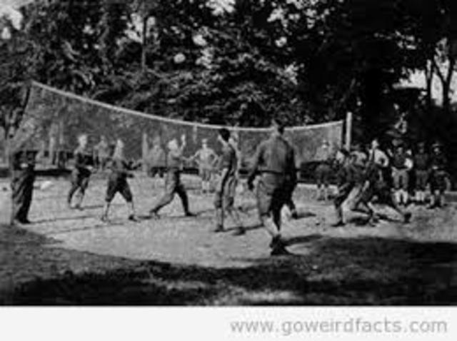 The first official game of Volleyball was played!