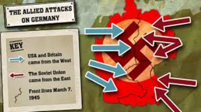 Allies invaded Germany.