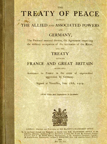 TheVersailles Treaty was signed to help with future conflicts and to keep devistation to a minimum