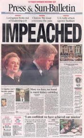 U.S President Clinton Impeached