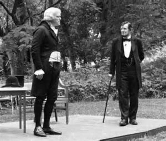 U.S. Senate race debates between Abraham Lincoln and Stephen Douglas at seven sites in Illinois