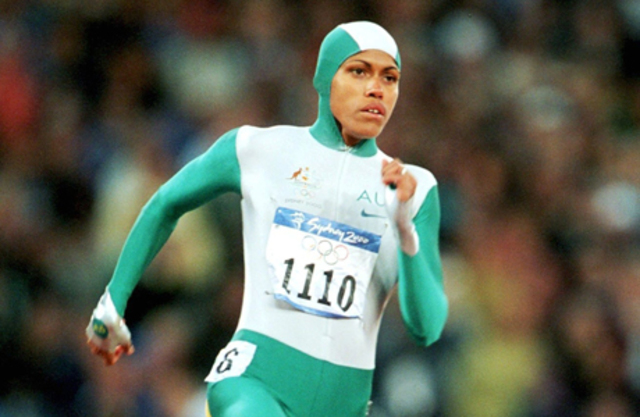 Cathy Freeman wins the 400m at the Sydney Olympic Games