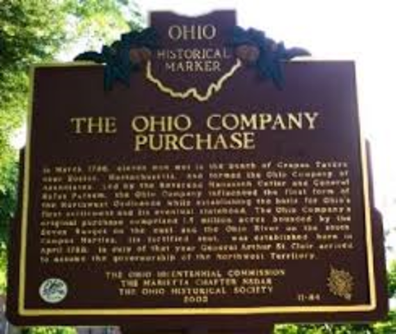 Governer of Virginia gives land to Ohio Company
