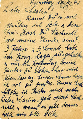 Last letter from her mother