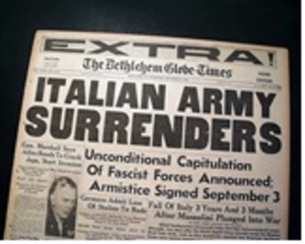 Italy surrenders but Germany takes over the Battle